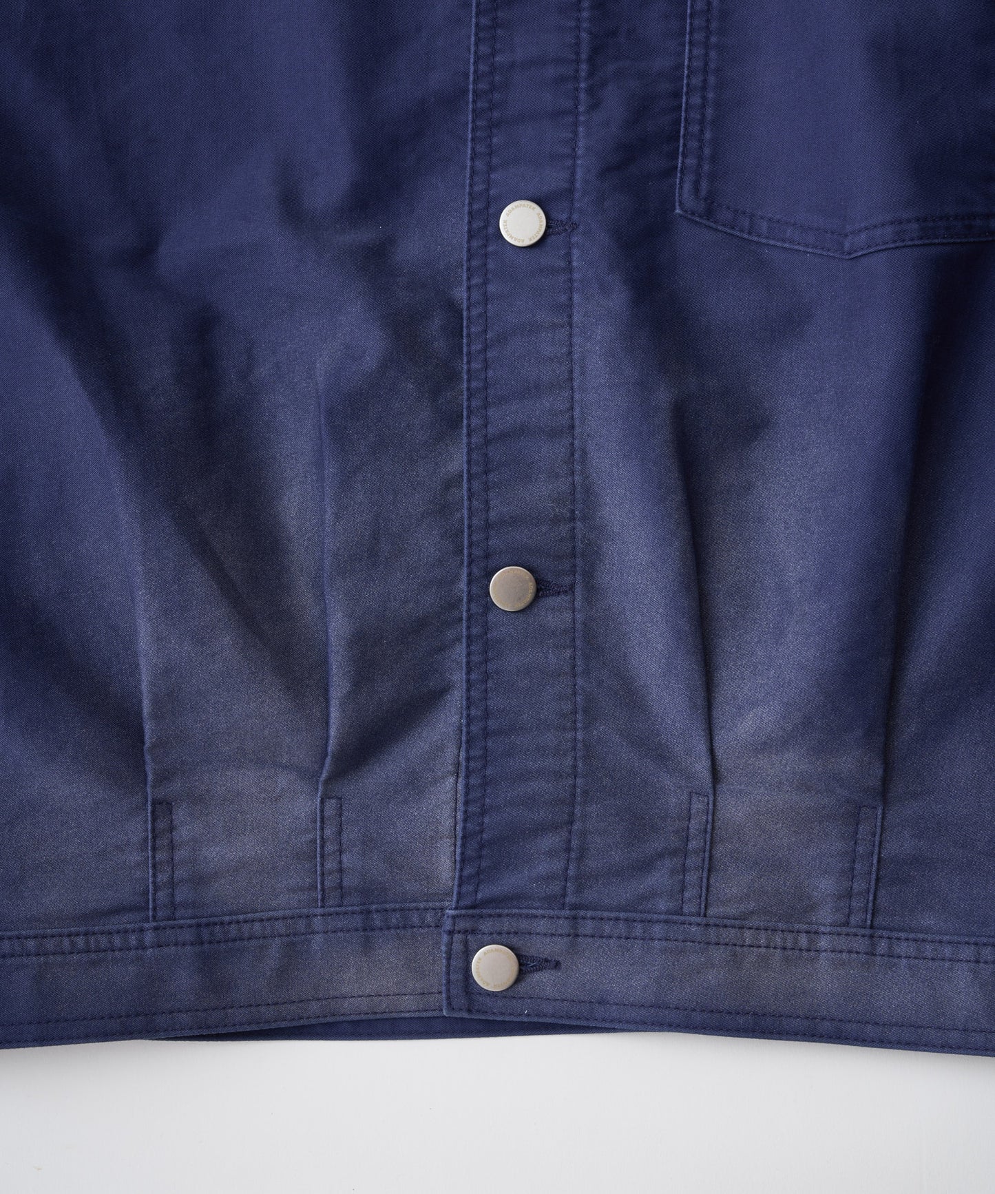 blasted light moleskin short length collared jacket