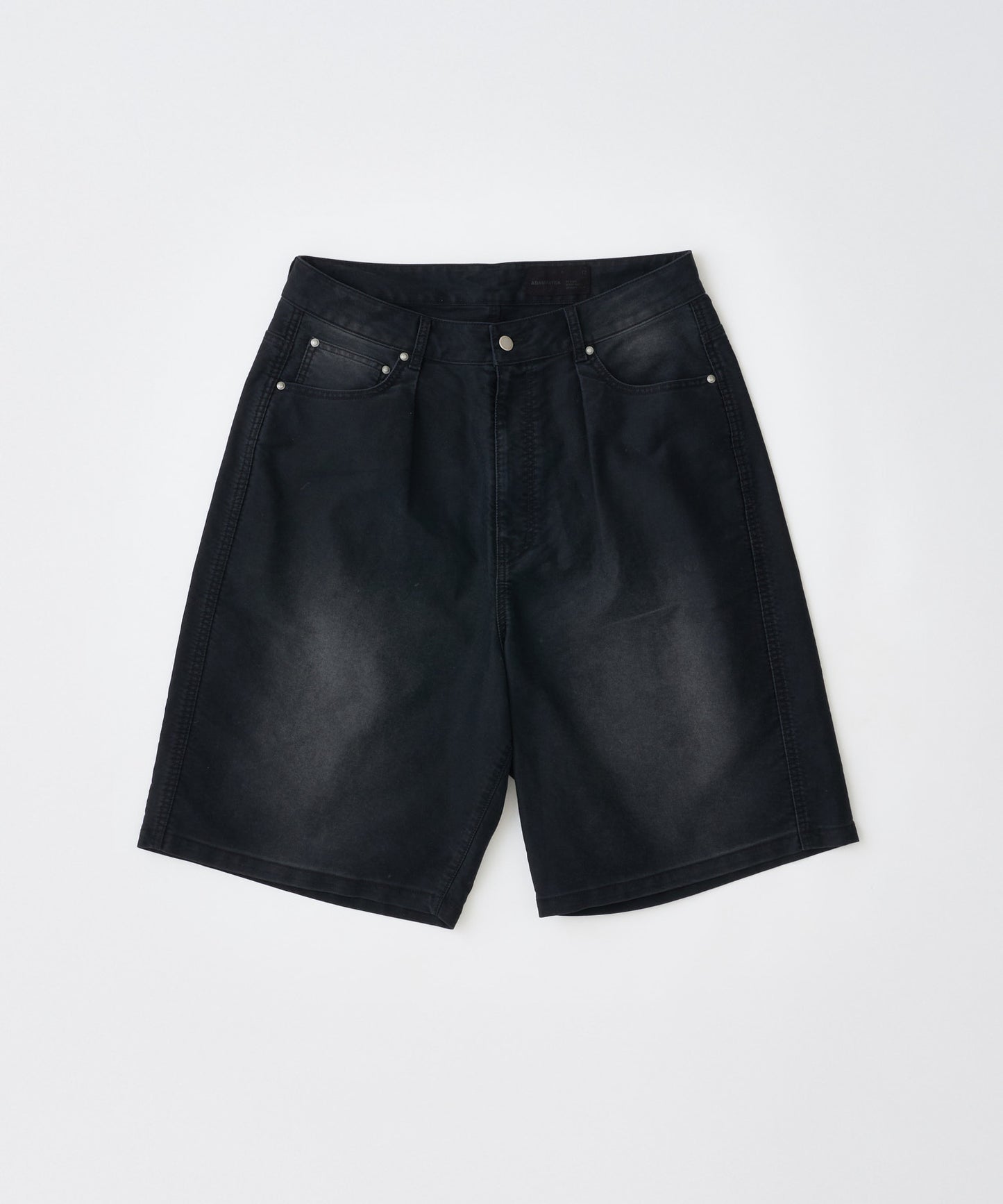blasted light moleskin wide shorts