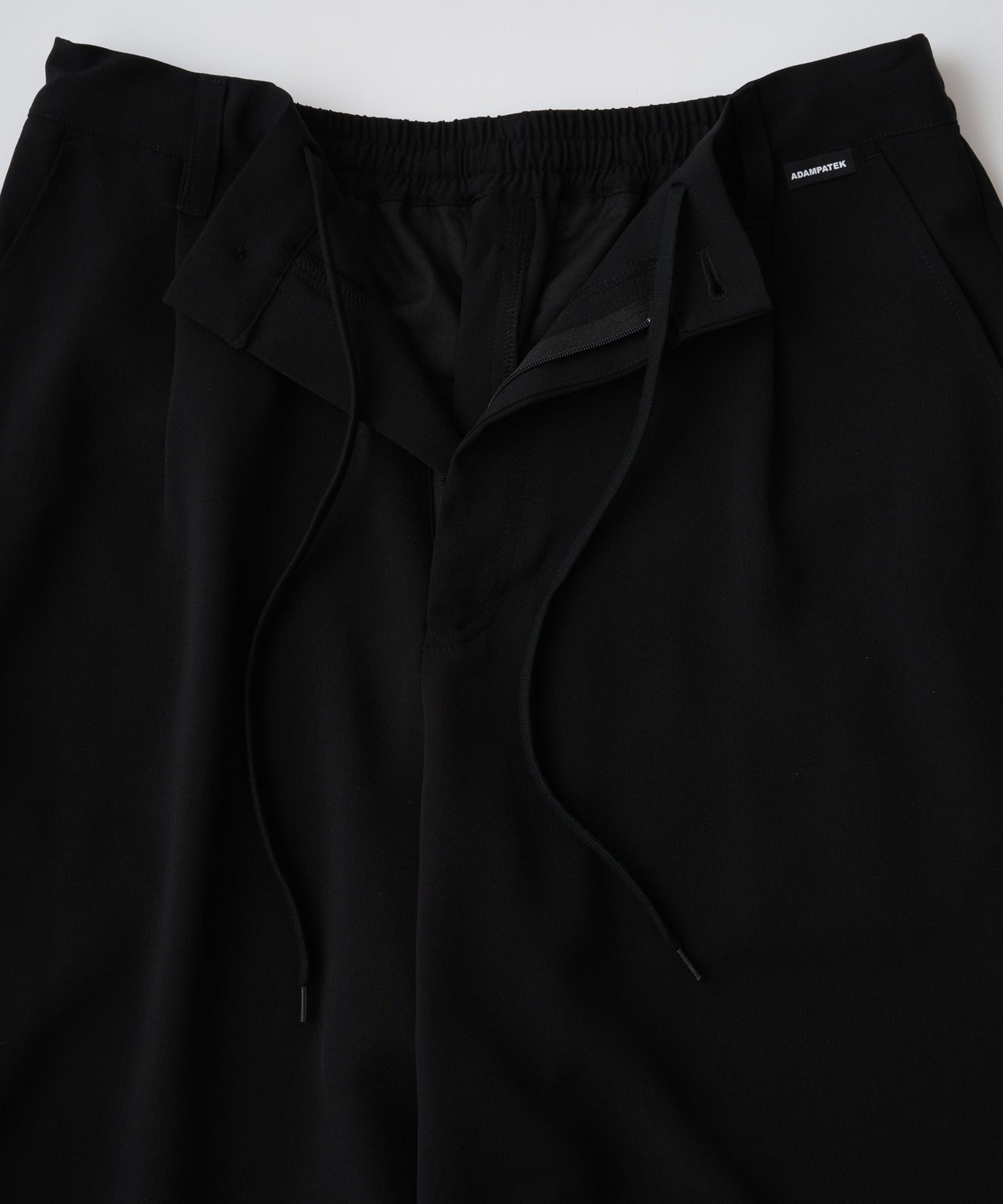 twill cropped wide easy trousers
