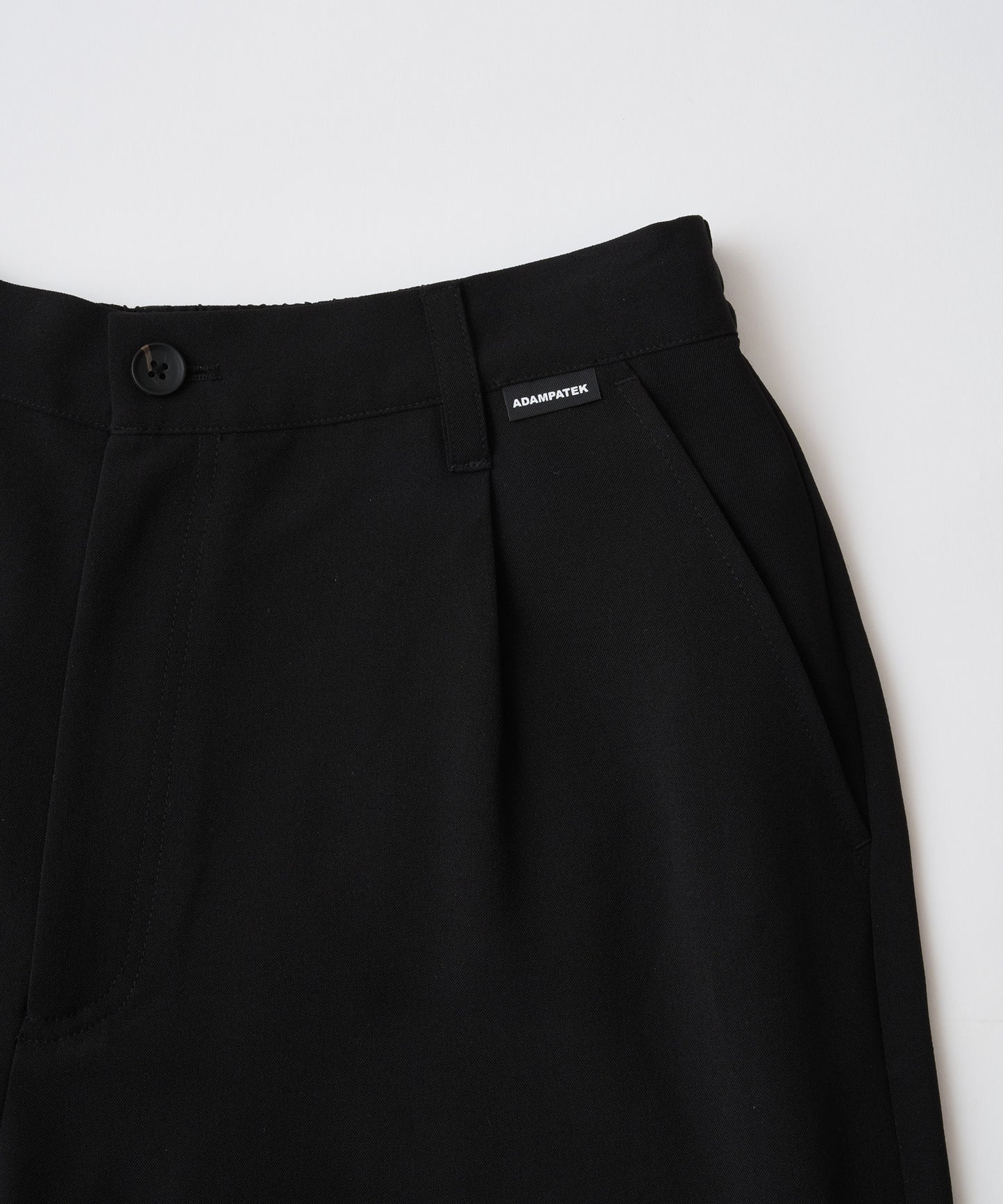 twill cropped wide easy trousers