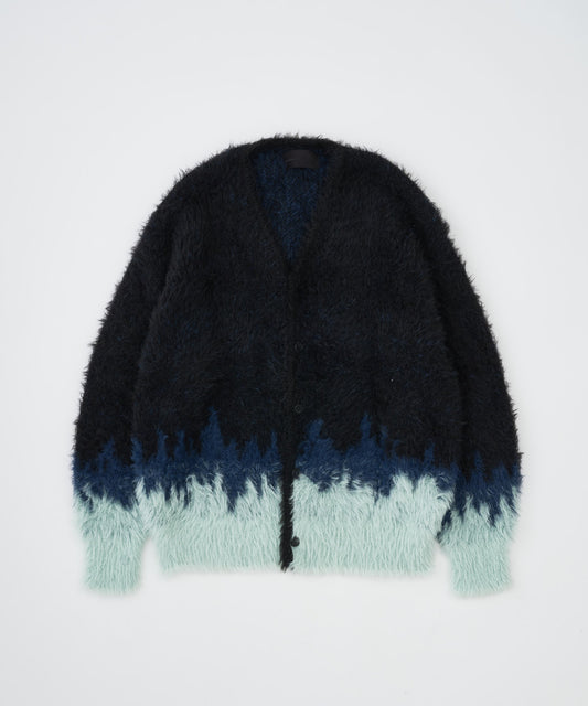 【予約】rough distortedchevron cardigan
