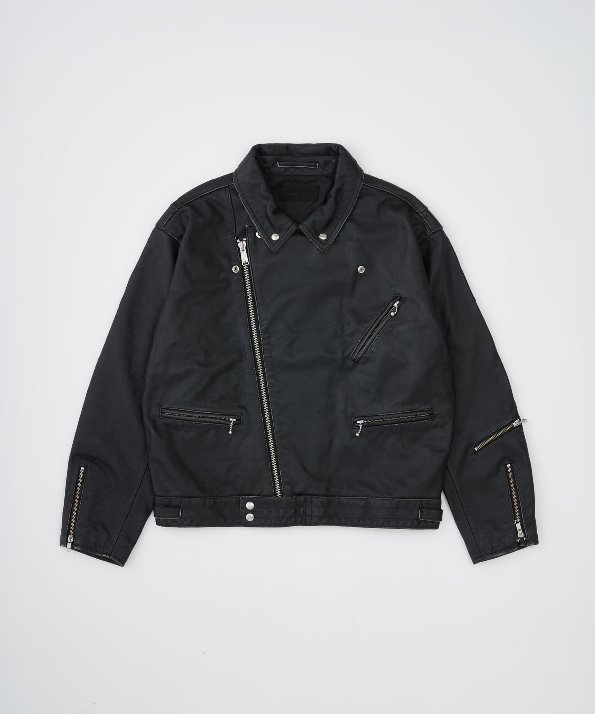 【予約】washed mute grainleather riders jacket