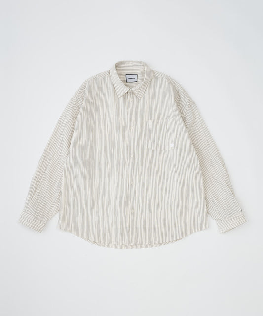 【予約】stitched calm pinchstripe shirt