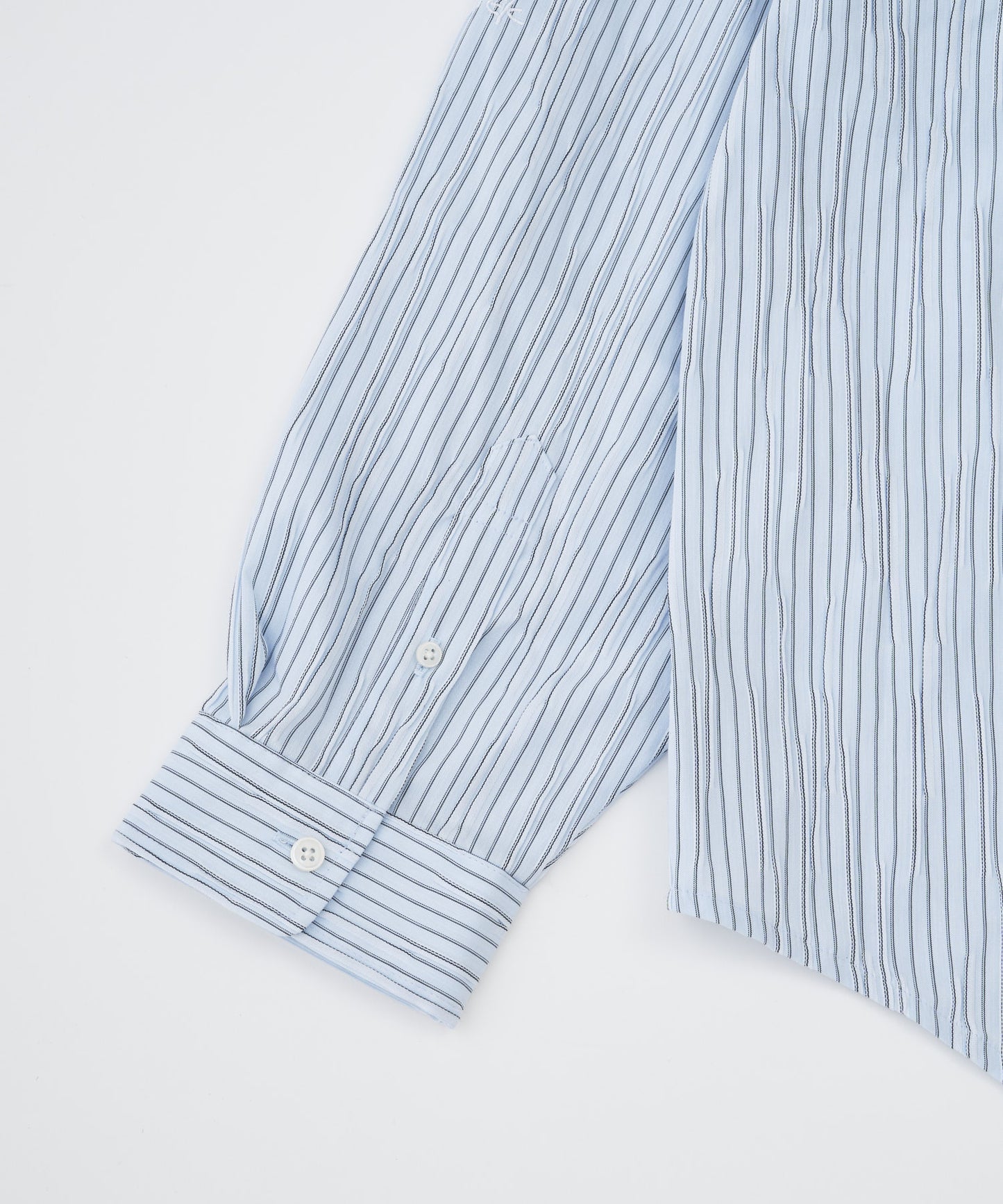 【予約】stitched calm pinchstripe shirt