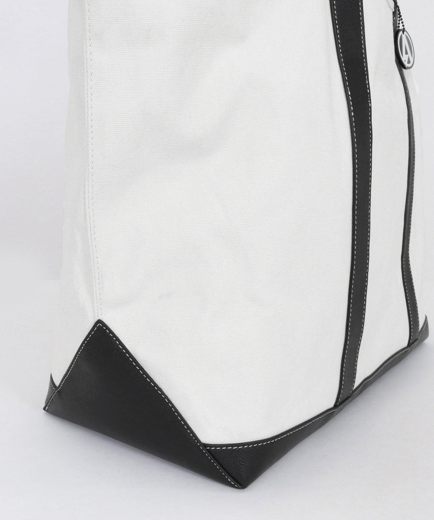 leather combi basic big tote bag