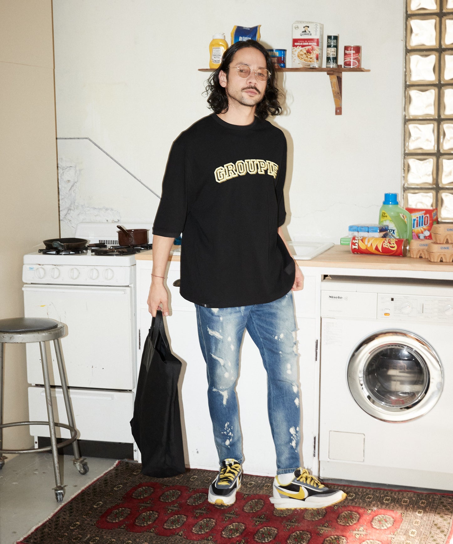 Crash denim Tapered pants_AP2228020_デニムパンツ