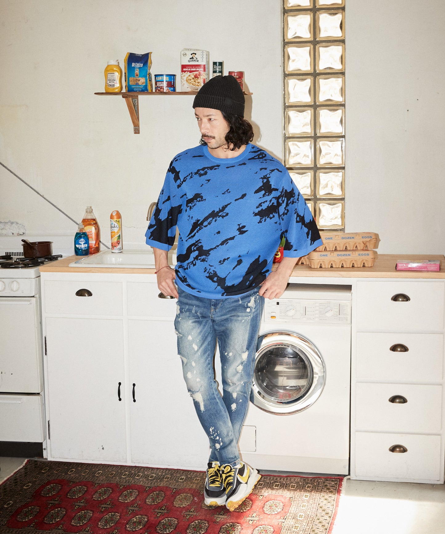 Crash denim Tapered pants_AP2228020_デニムパンツ