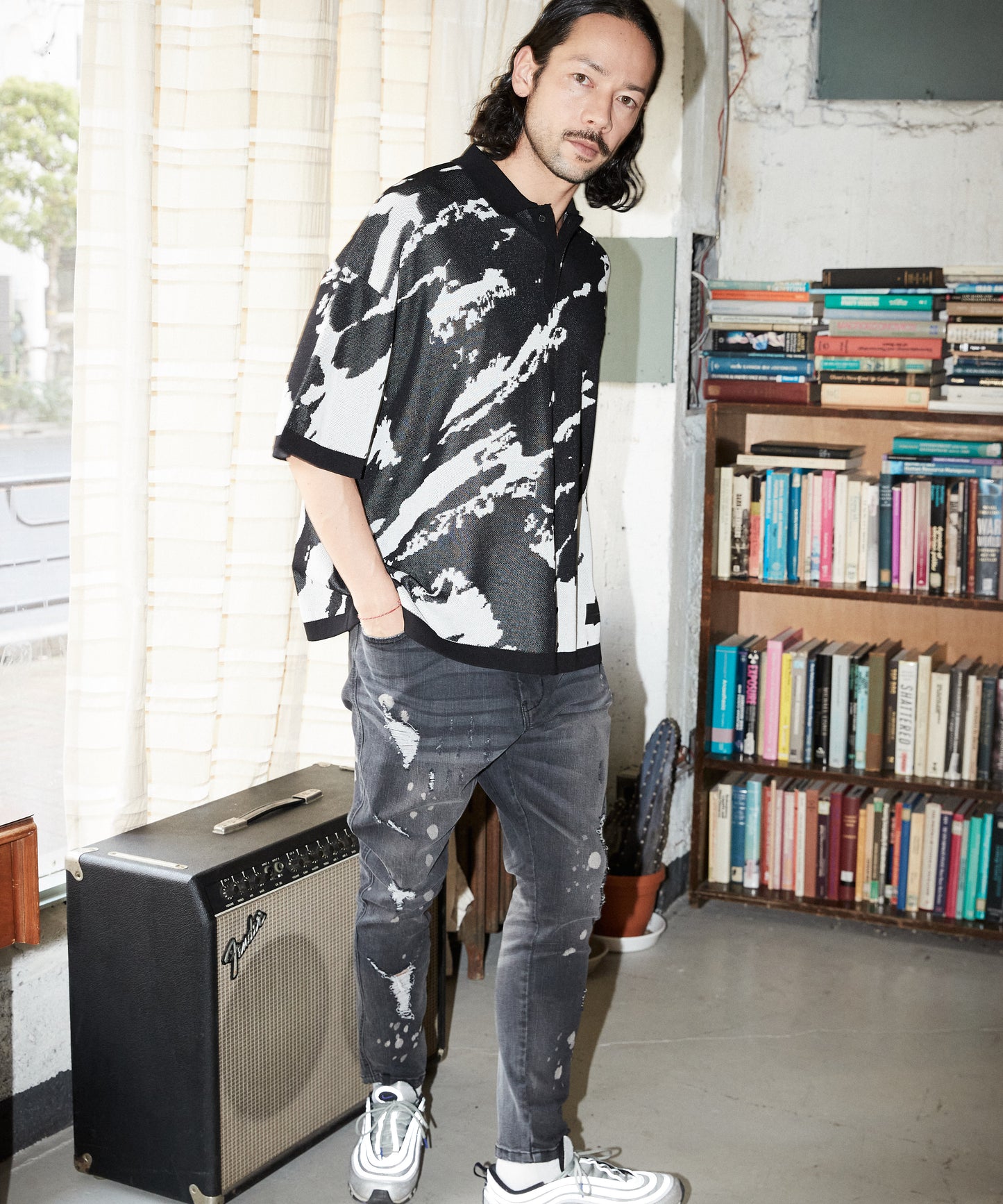 Crash denim Tapered pants_AP2228020_デニムパンツ