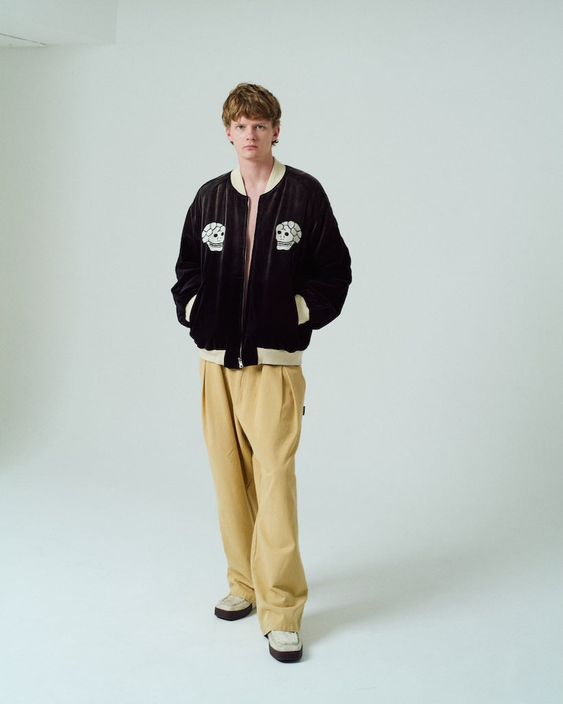 aged velour souvenir jacket