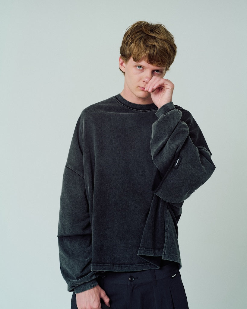 wide boxcut layered long sleeve