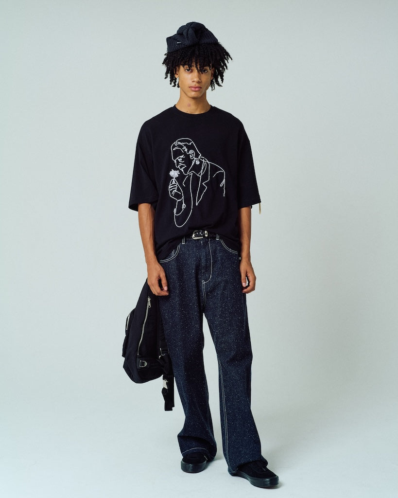 Frankenstein flower stitch T