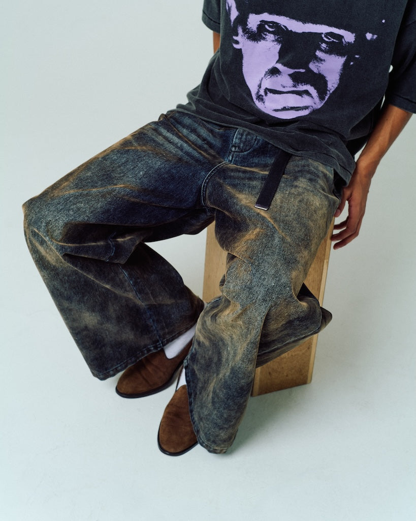velour dust wide pants
