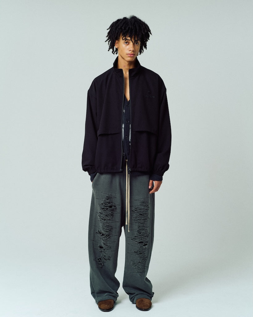 pigment dyeing damage wide pants