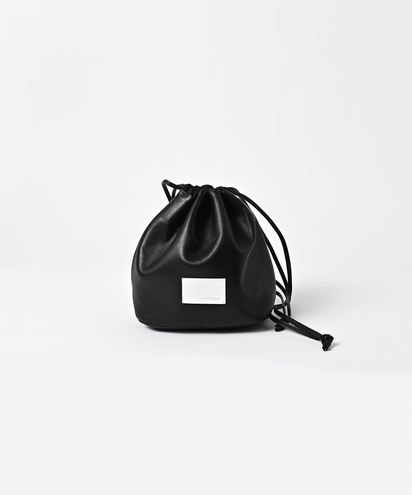 water repellent leather drawstring bag