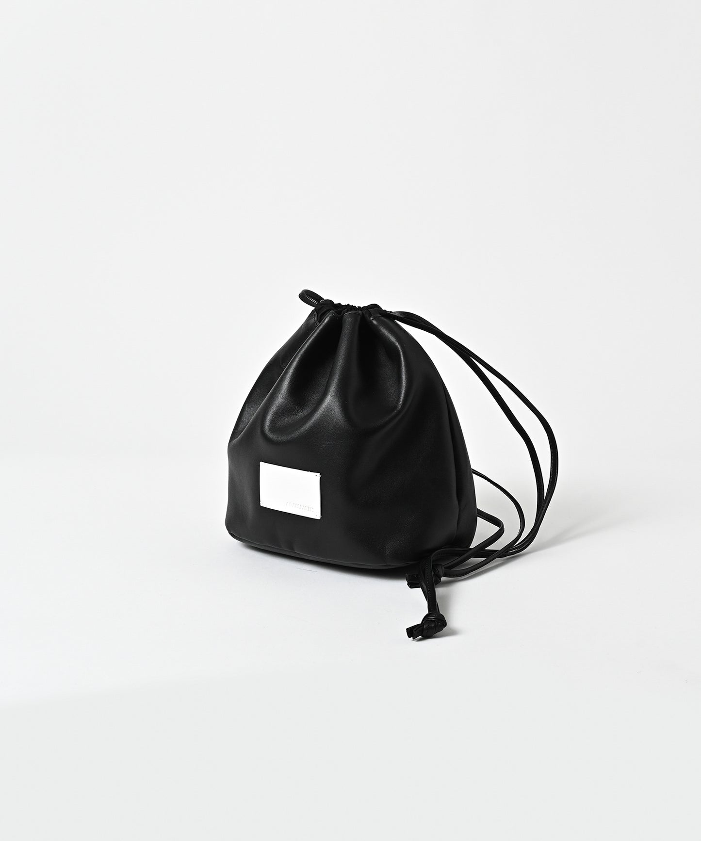 water repellent leather drawstring bag