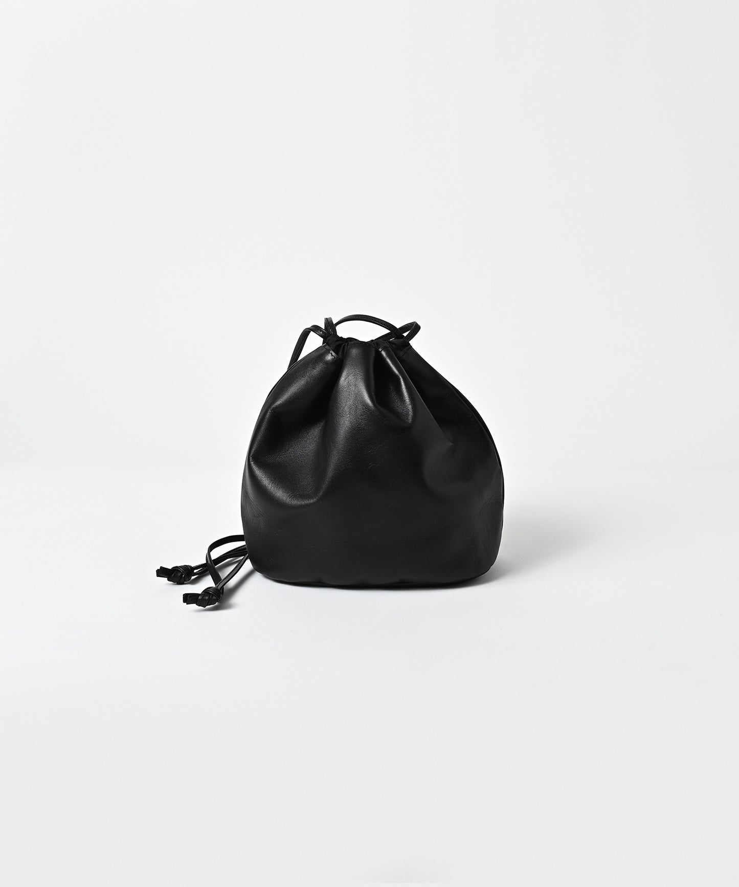 water repellent leather drawstring bag
