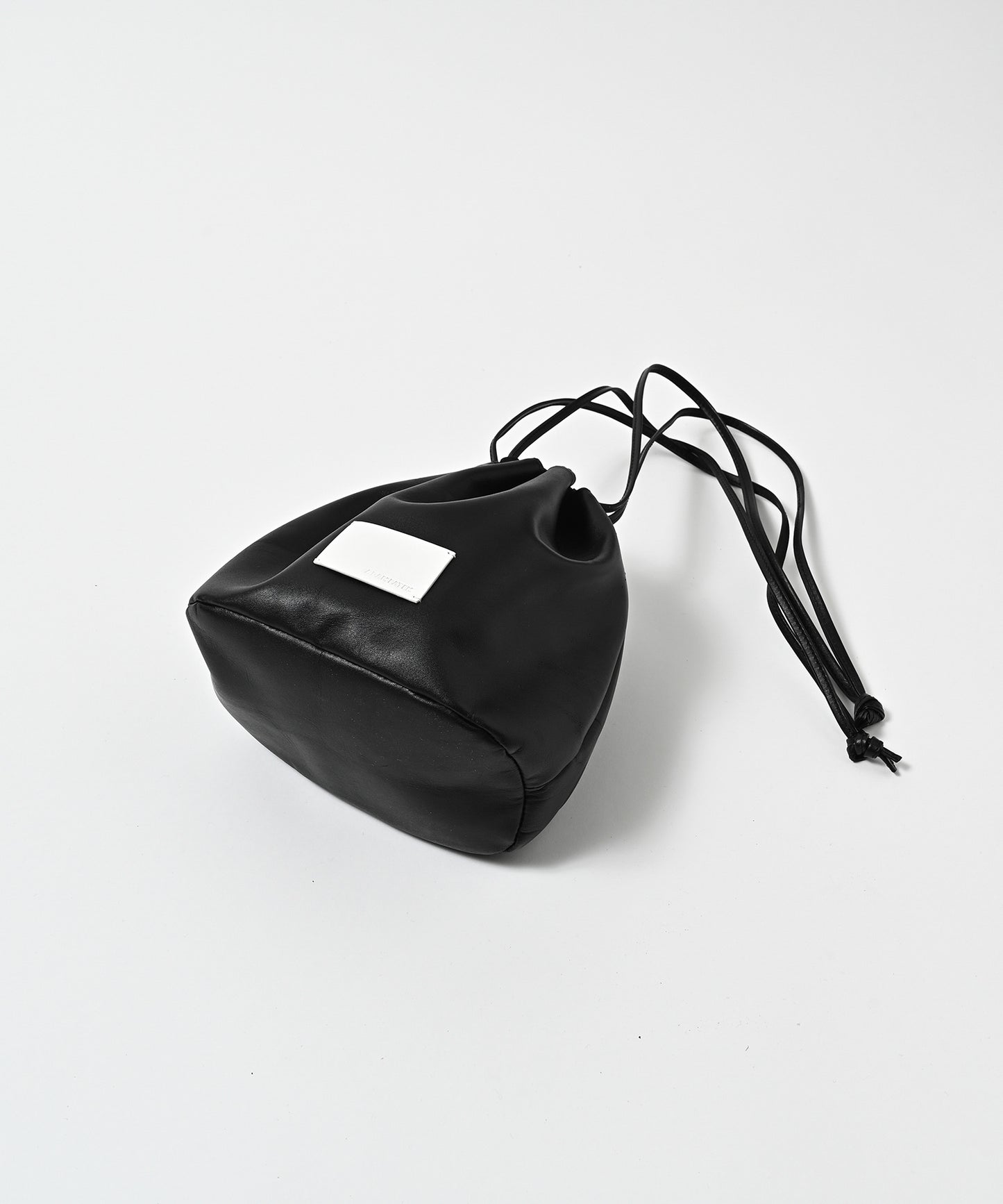 water repellent leather drawstring bag