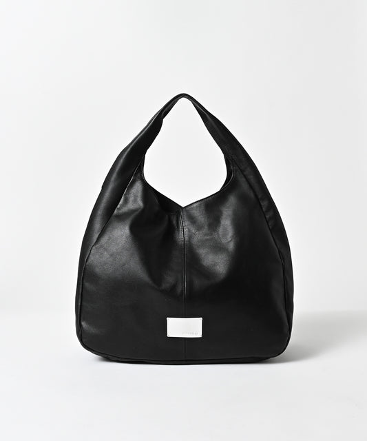 water repellent leather oneshoulder tote bag