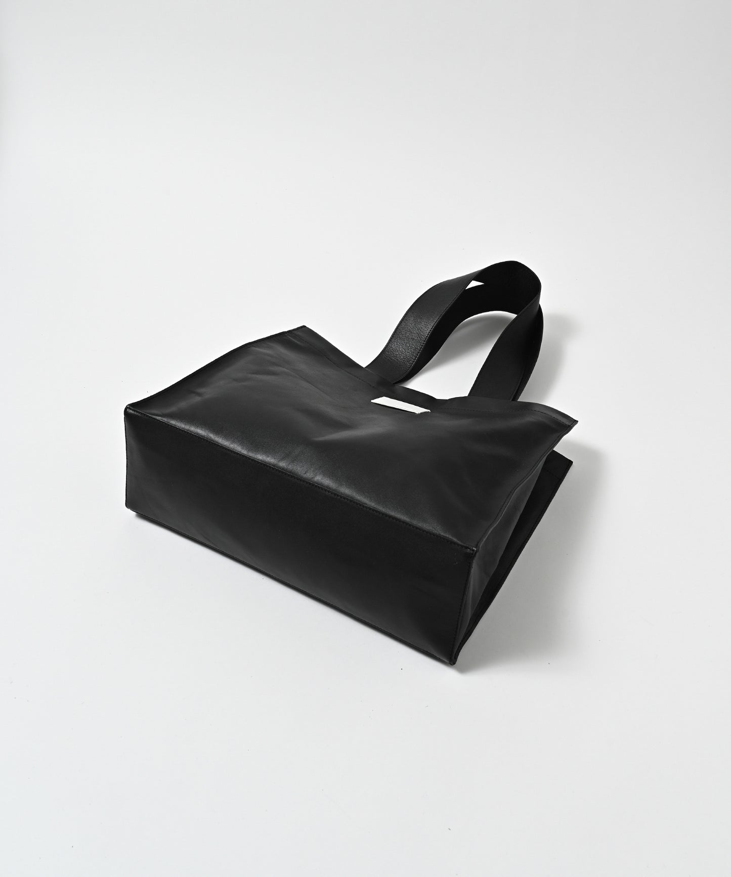 water repellent leather medium tote bag