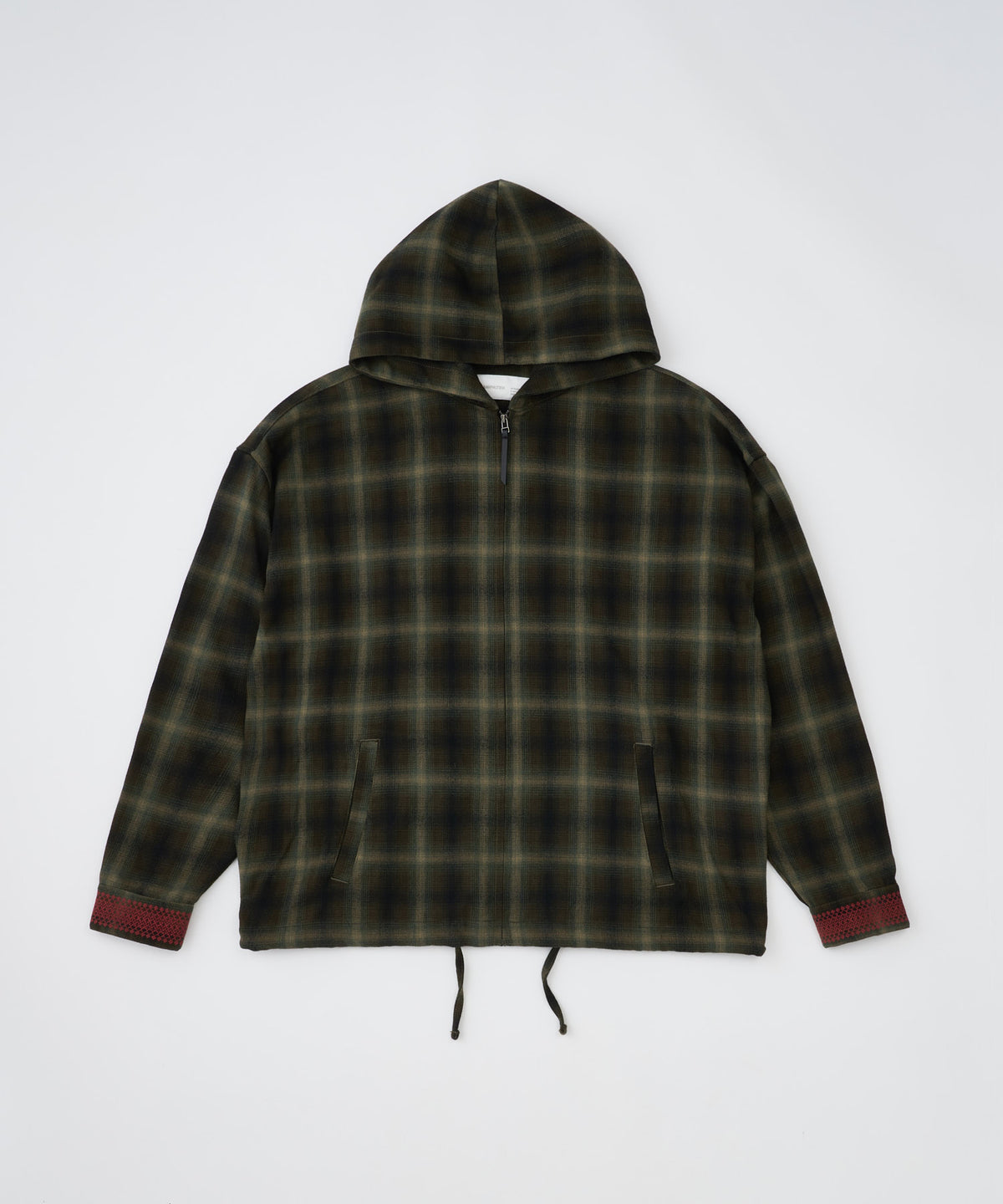 【予約】brushed shade ombrecheck zip parka