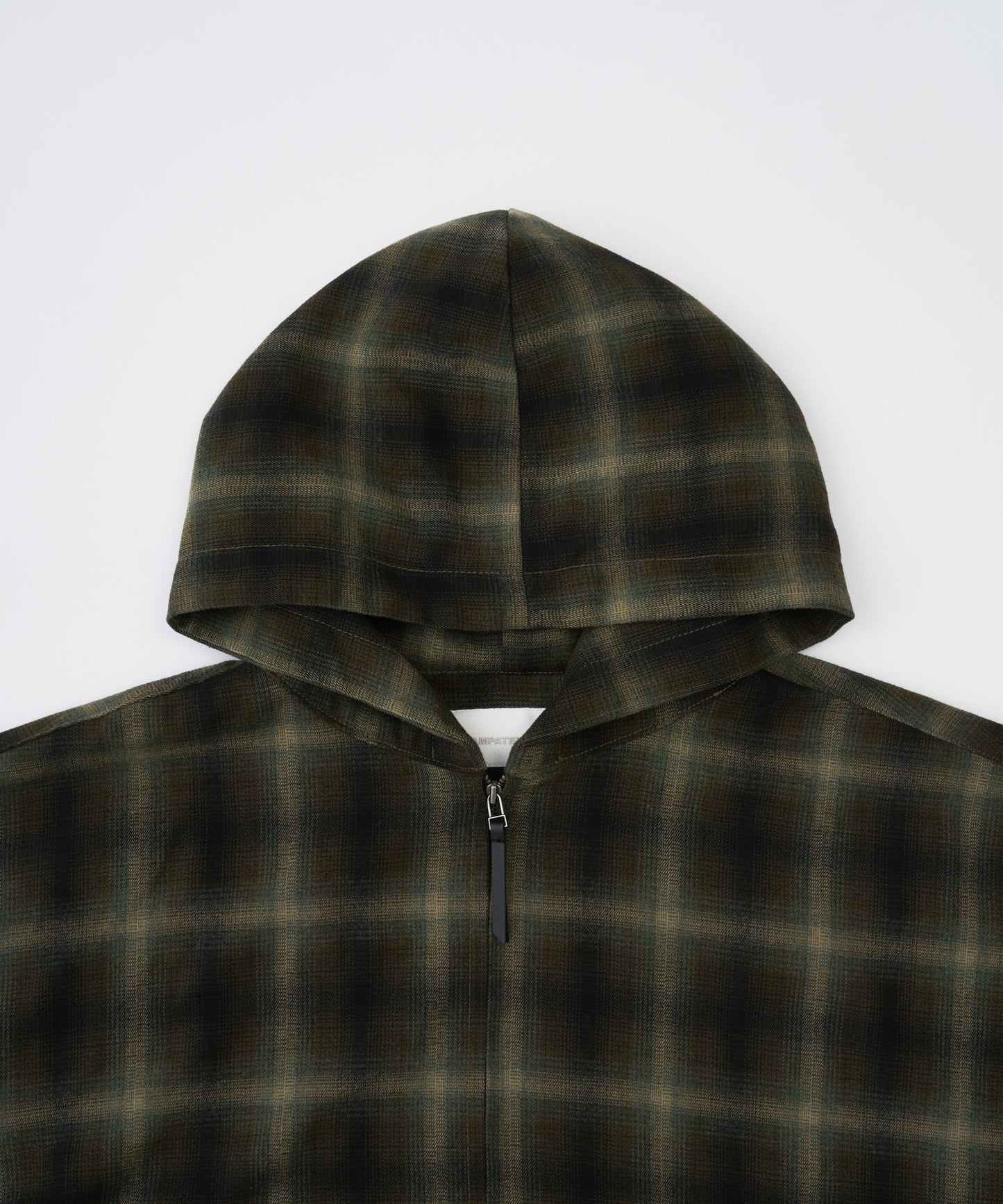 【予約】brushed shade ombrecheck zip parka