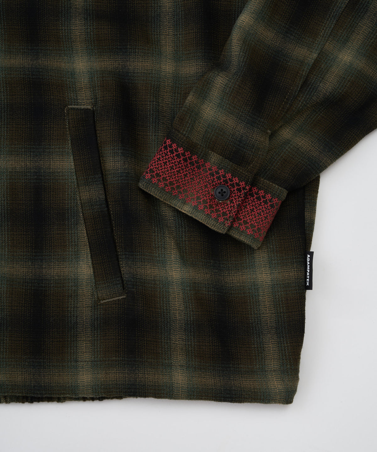 【予約】brushed shade ombrecheck zip parka
