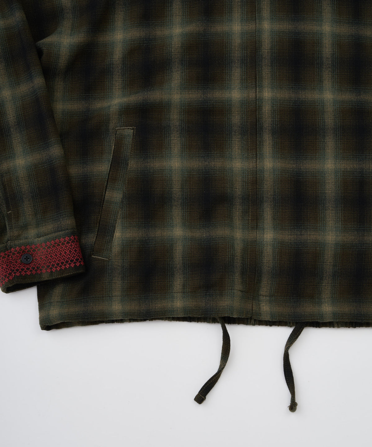 【予約】brushed shade ombrecheck zip parka