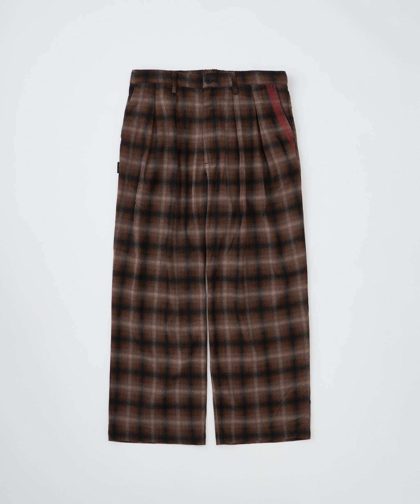 【予約】brushed shade ombrecheck easytrouser