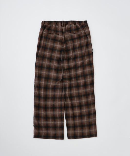 【予約】brushed shade ombrecheck easytrouser