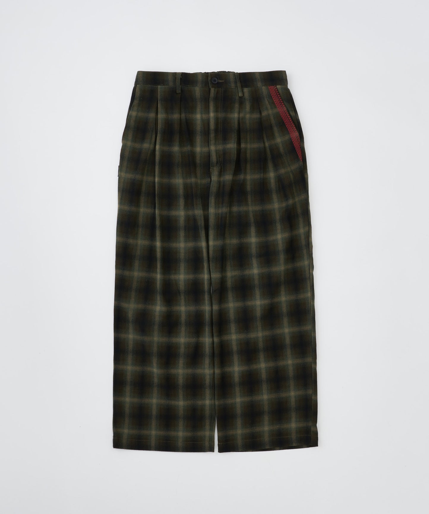 【予約】brushed shade ombrecheck easytrouser