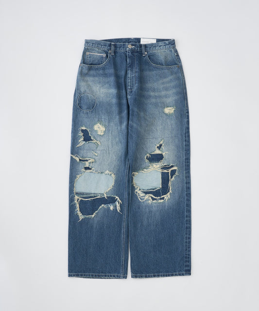 【予約】repaired trace selvedge washed denim