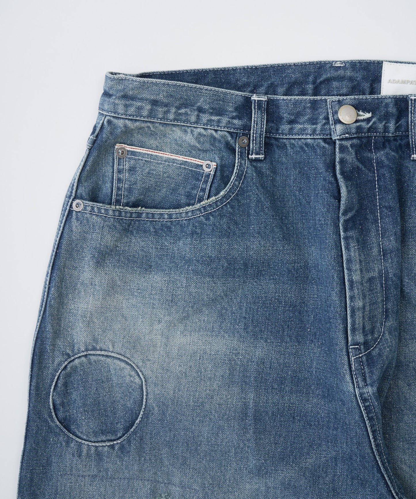 【予約】repaired trace selvedge washed denim