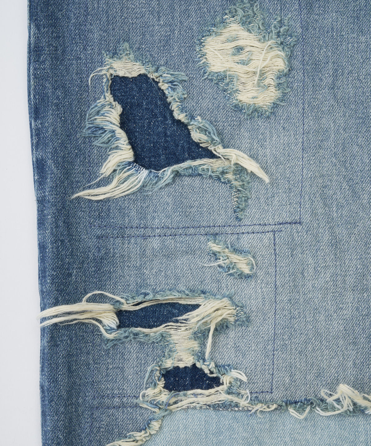 【予約】repaired trace selvedge washed denim