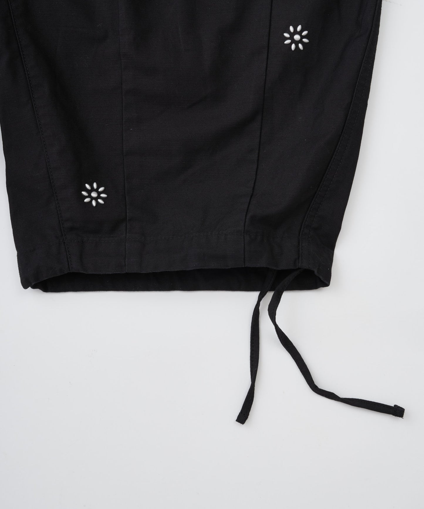 【予約】studded rough backsatin  wide military pant
