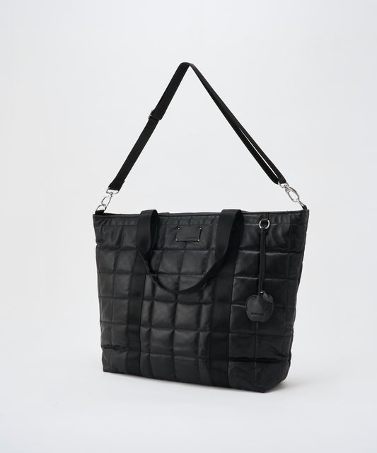 w/r leather quilting BIG tote