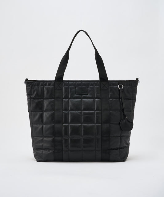 w/r leather quilting BIG tote