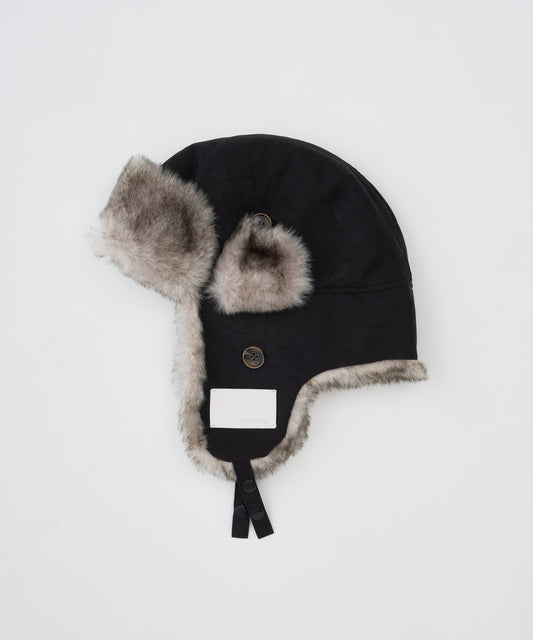 【予約】faux suede mix flight cap