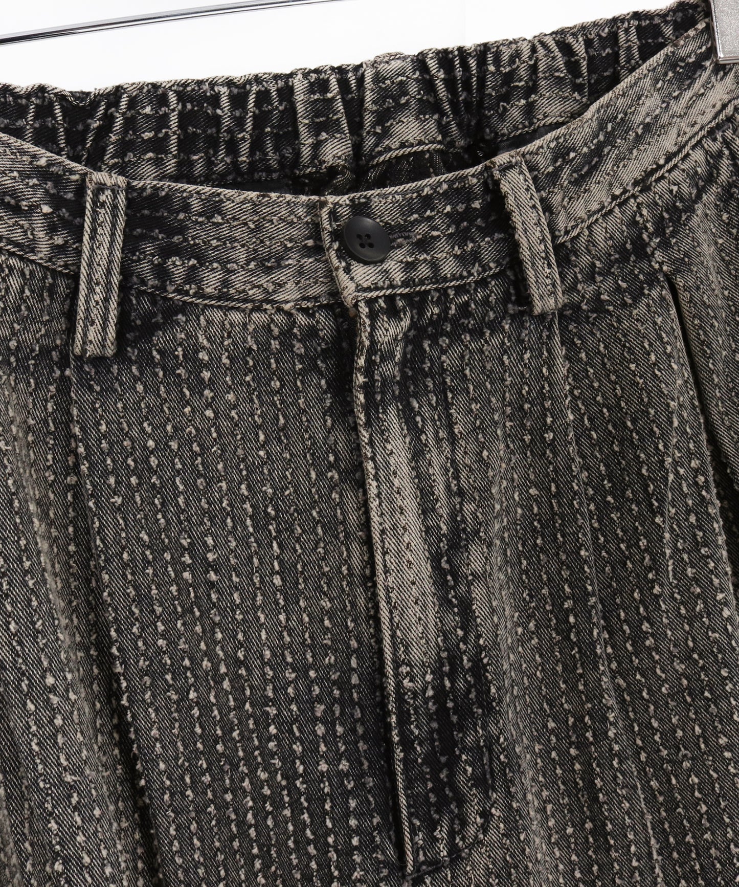 needle stripe denim wide pants