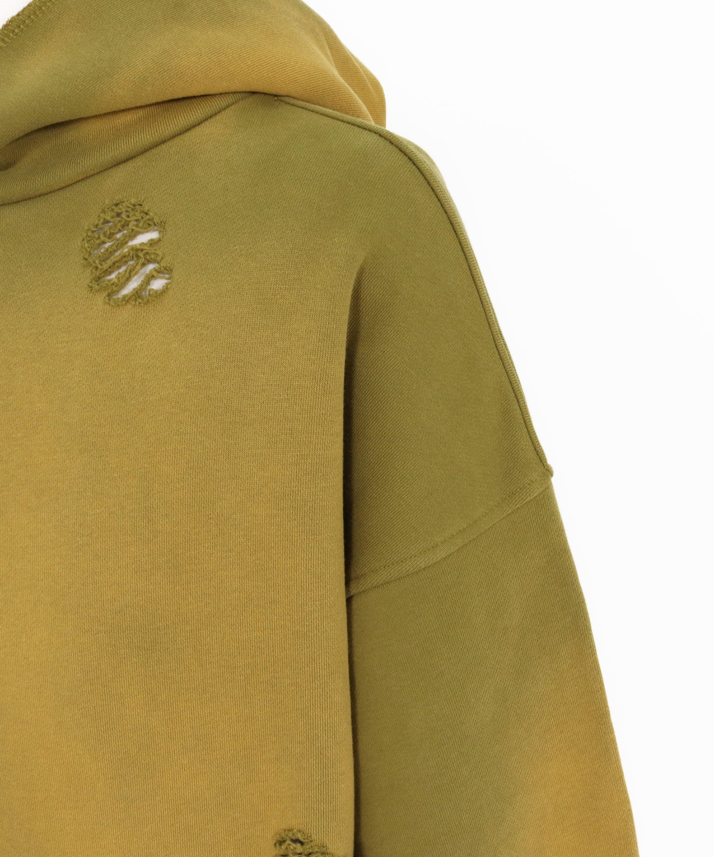 aged green damage pullover hoodie