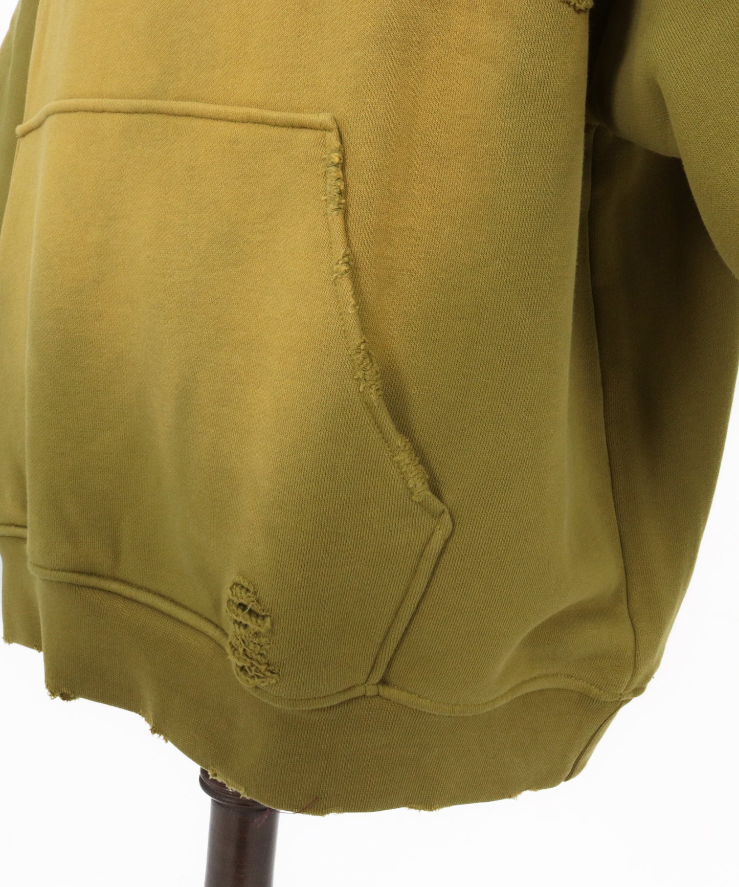 aged green damage pullover hoodie