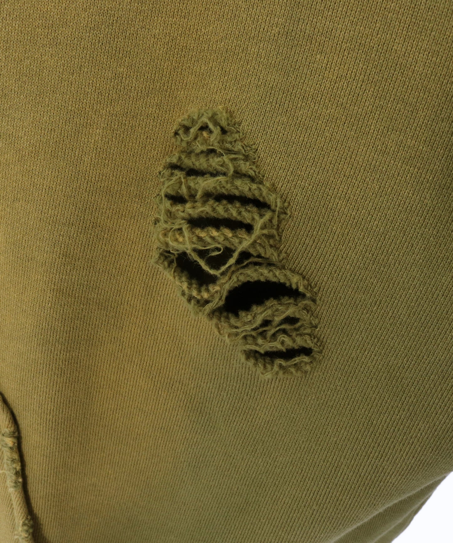 aged green damage pullover hoodie