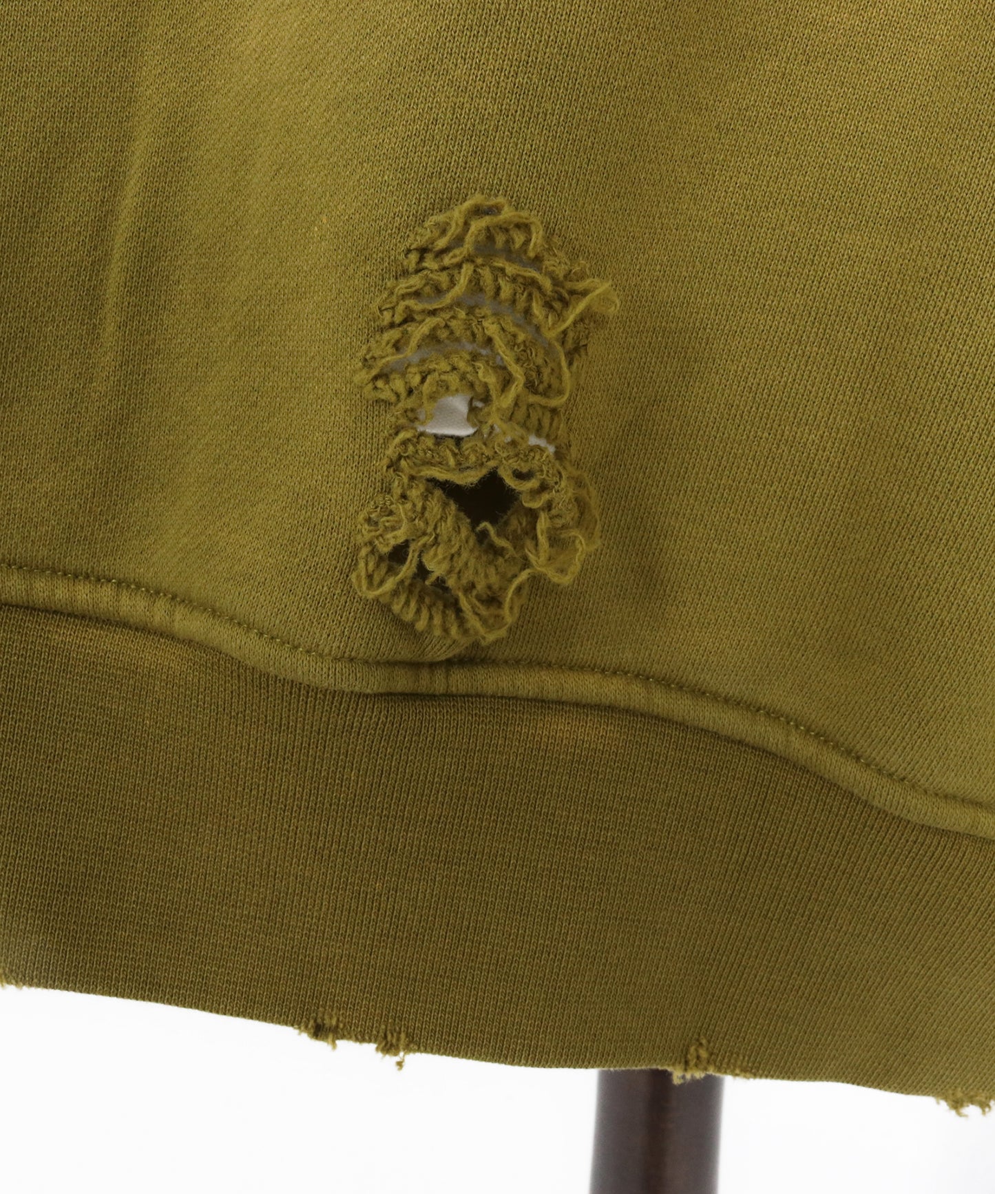 aged green damage pullover hoodie