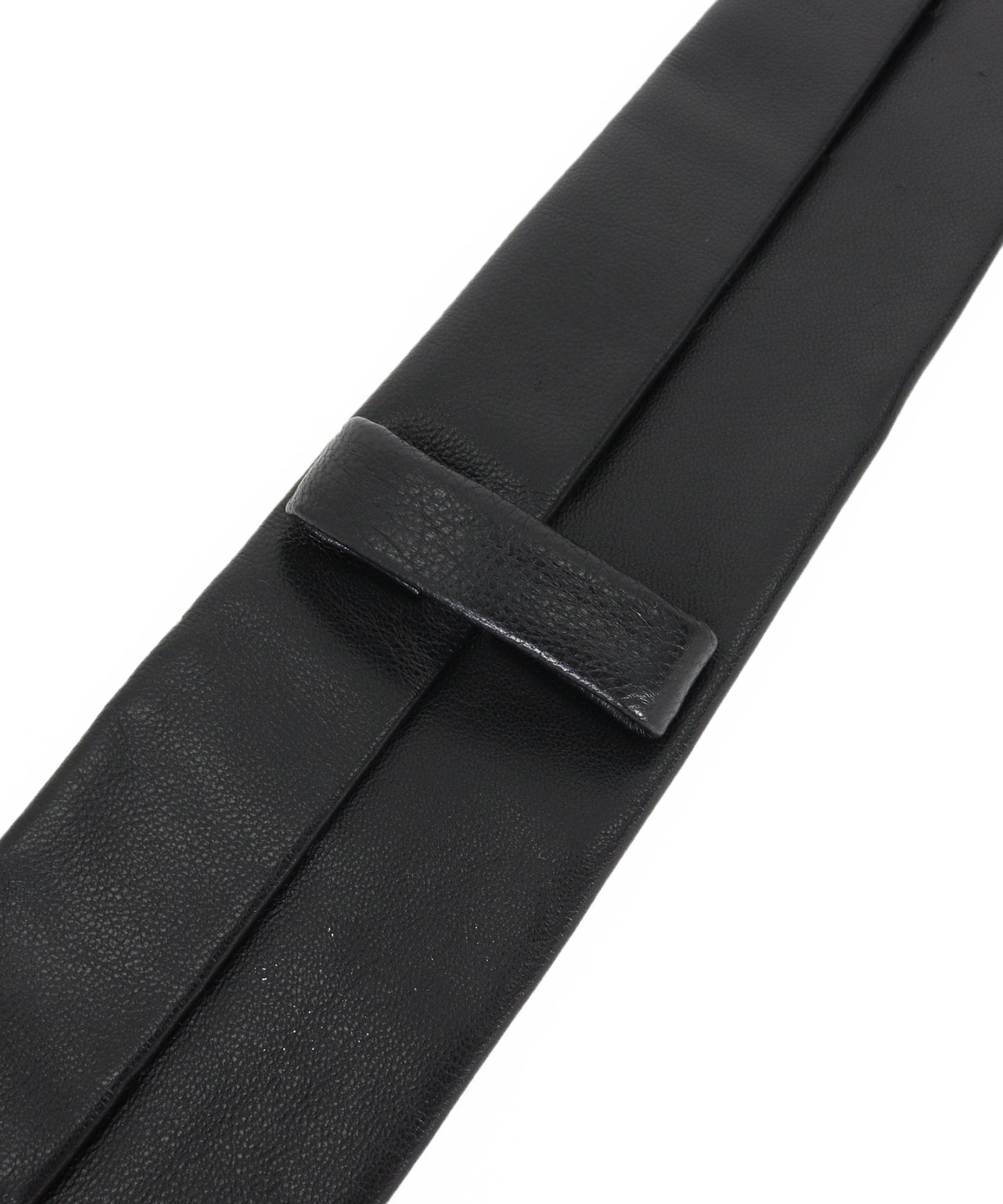 leather narrow tie