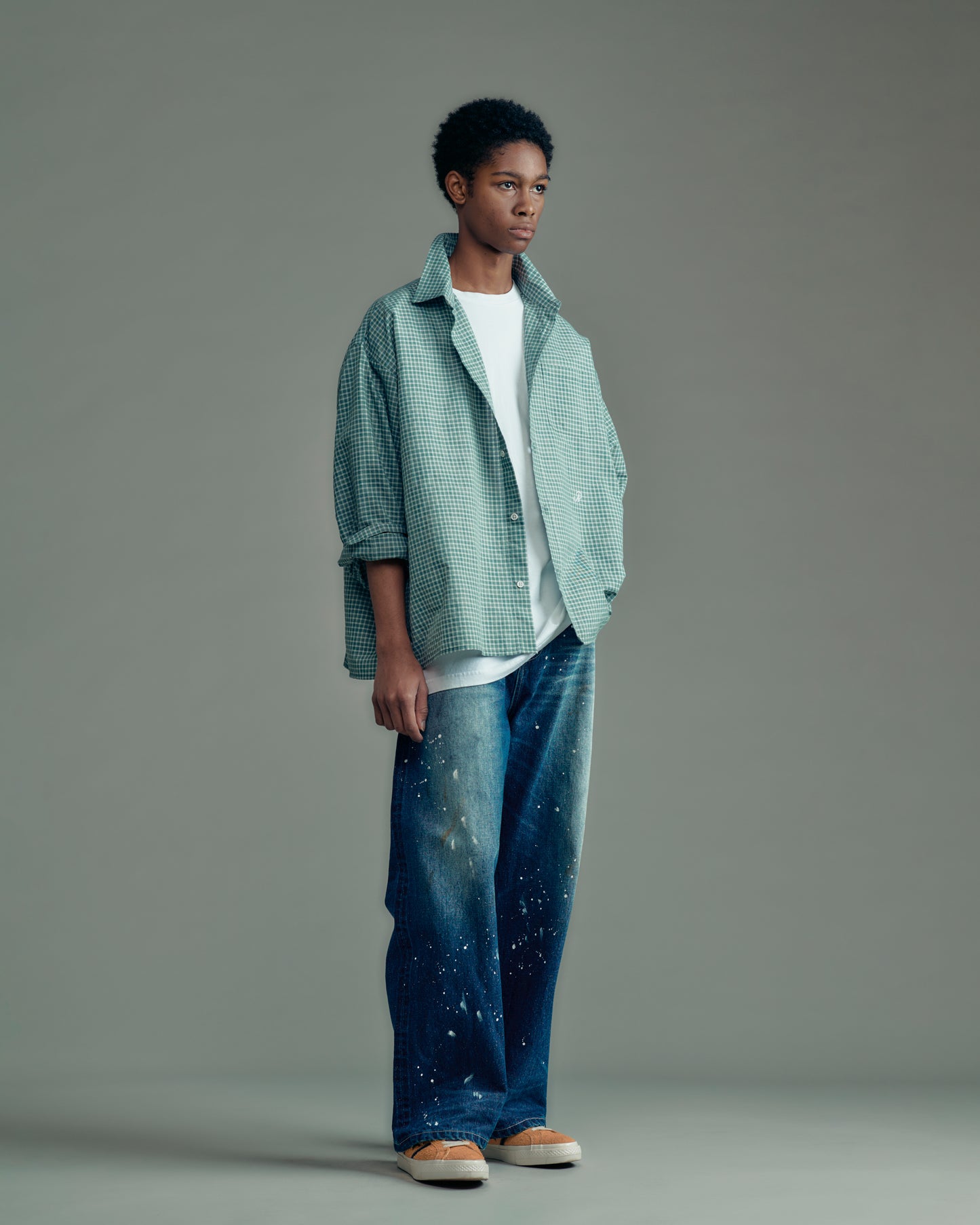 washed riot nep selvedge denim