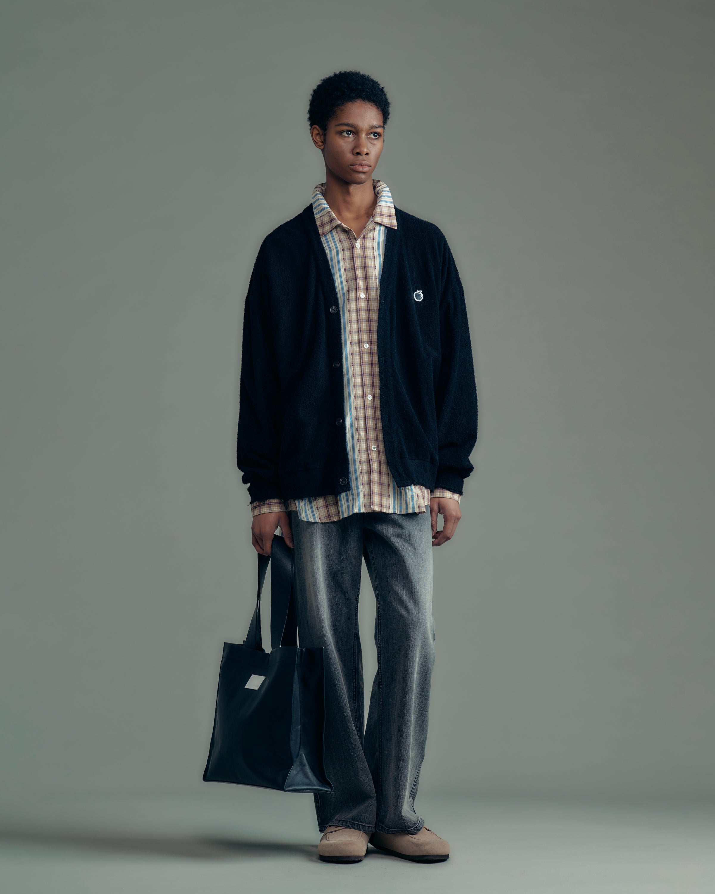 jacquard check-stripe shirt – ADAM PATEK