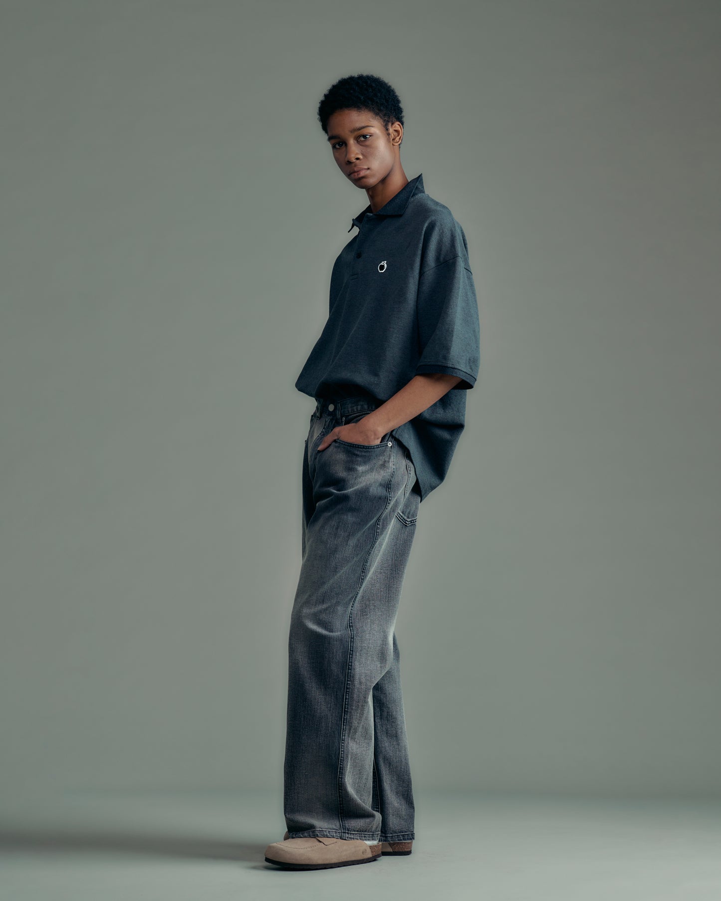 BITE APPLE patch polo shirt