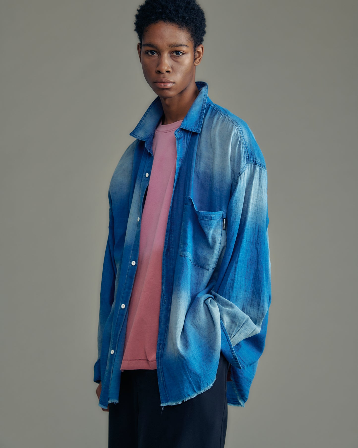 aging sheer denim  shirt
