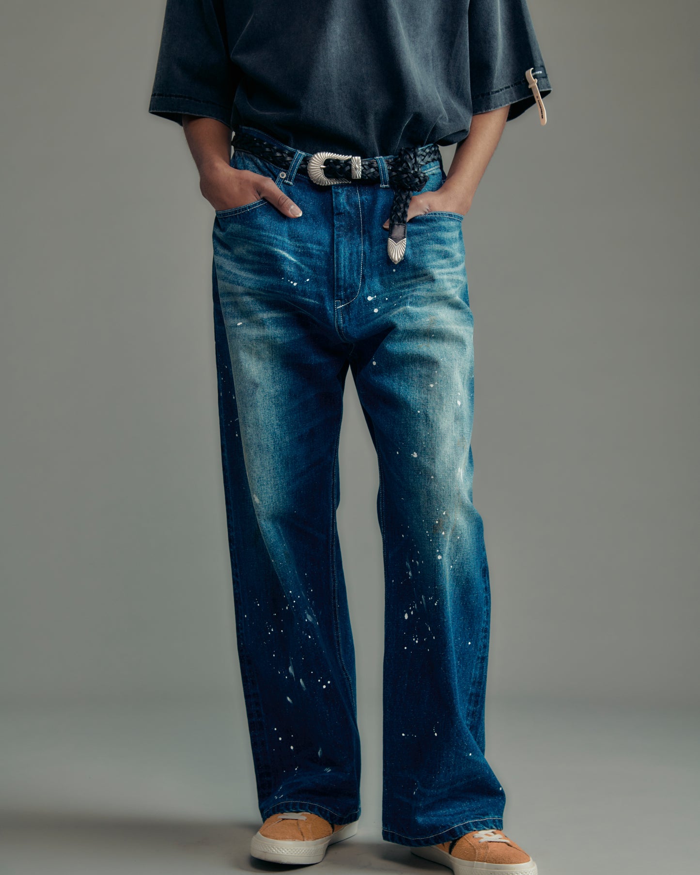 washed riot nep selvedge denim