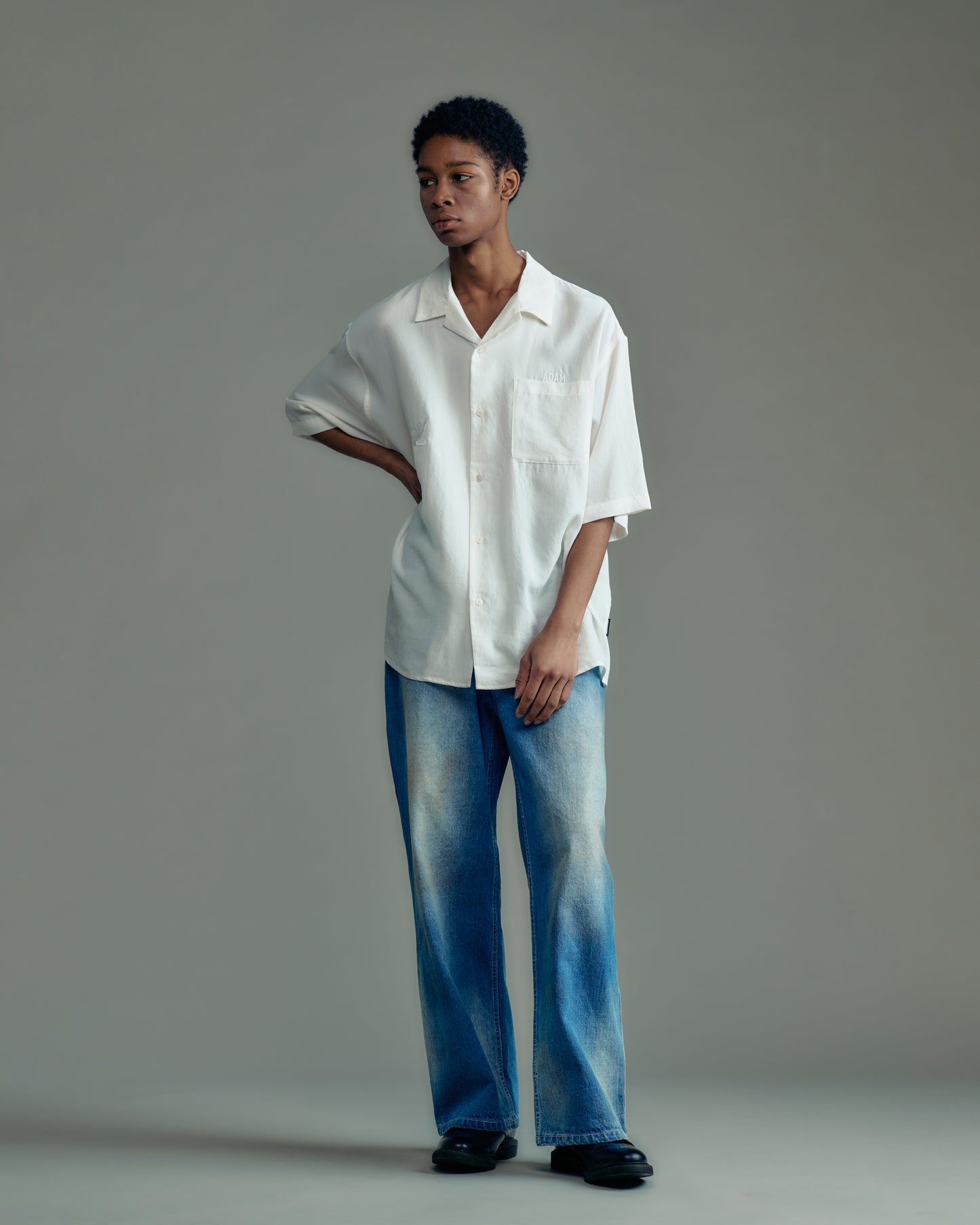 tiger embroidery short sleeve shirt