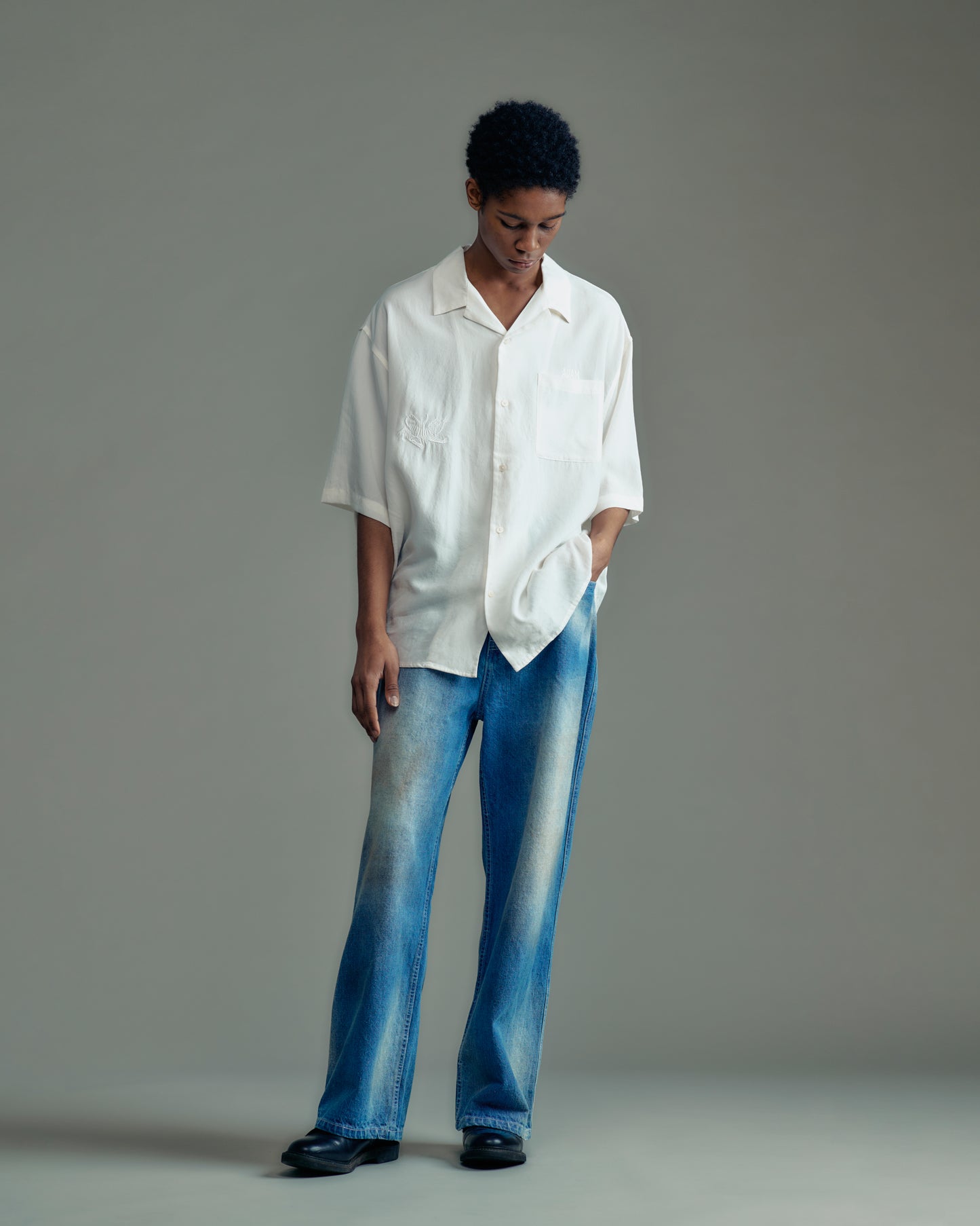 tiger embroidery short sleeve shirt